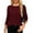 Claret, variant on JYLFC Women Casual Long Sleeve Crew Neck Pullover Sweaters Navy Blue XL