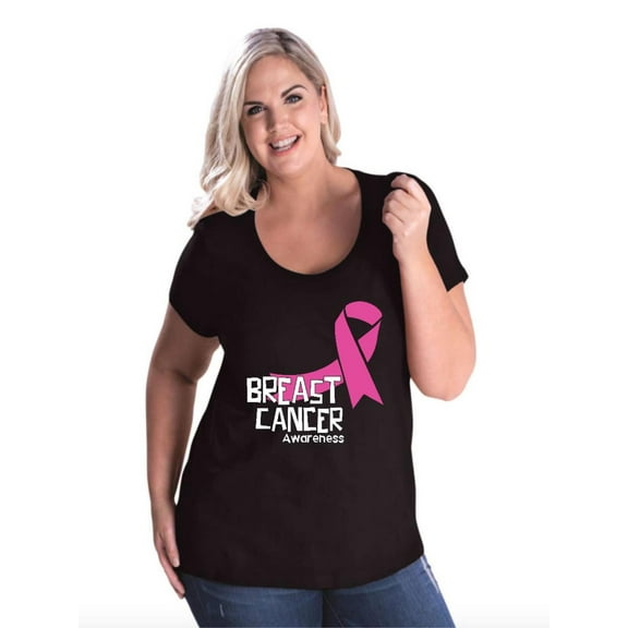 NIB - Women's Plus Size Curvy T-Shirt, up to Size 28 - Breast Cancer
