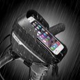 thumbnail image 2 of Sywqhk Alforja de tubo superior impermeable para teléfono con pantalla táctil y marco delantero para bicicleta (negro) Sywqhk Alta Calidad, 2 of 9