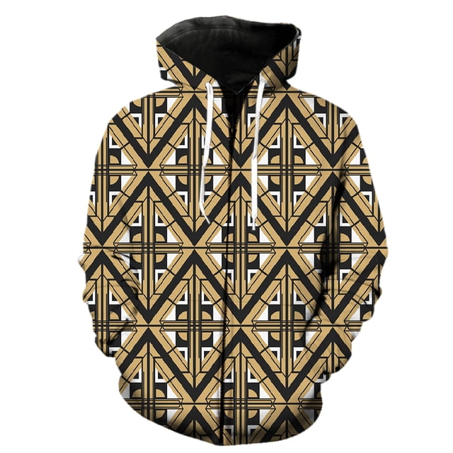 Sudadera con capucha y cremallera para hombre, diseño abstracto, estilo hip hop, con estampado 3D, unisex, de manga larga, divertida, para adolescentes