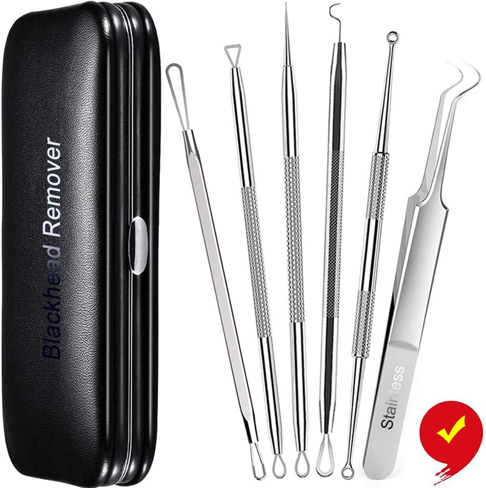 Blackhead Remover, 6 Pack Pimple Popper Kit Professional Blackhead Extractor Comedone Blackhead