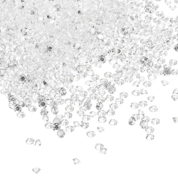Uxcell 14000Pcs Acrylic Wedding Table Diamonds 3mm Crystals Gems for Decorations, Clear