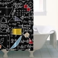 thumbnail image 4 of Math Equations Colorful Doodles Black Pattern Shower Curtain 36"x72" ,Bathroom Decorative Shower Curtains Set with 12 Hooks,Modern Waterproof Washable Shower Curtain, 4 of 6