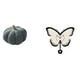 thumbnail image 1 of Almohadas de calabaza de Halloween, reloj decorativo de felpa, acrílico, mariposa, flor, diseño único, adecuado para sala de estar, dormitorio, cocina, 1 of 8