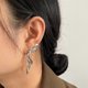 thumbnail image 4 of Earrings, Women's Earrings, Silver Earrings, Ribbon Earrings Banmo, 4 of 5