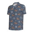 thumbnail image 2 of Xecao Squirrel And Snowflakes for Mens' Casual Short Sleeve Button-Down Polo Shirts for a Classic Golf Look, 2 of 9