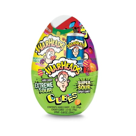 Warheads Sour Candy Assortment Easter Egg Candy, 5.22 Oz.