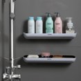 thumbnail image 2 of Advancent Estante de ducha para baño, almacenamiento organizador montado en la pared, soporte de drenaje de baño a prueba de herrumbre de plástico, Almacenamiento y organización del hogar Gris Advancent HA009174-02B, 2 of 6