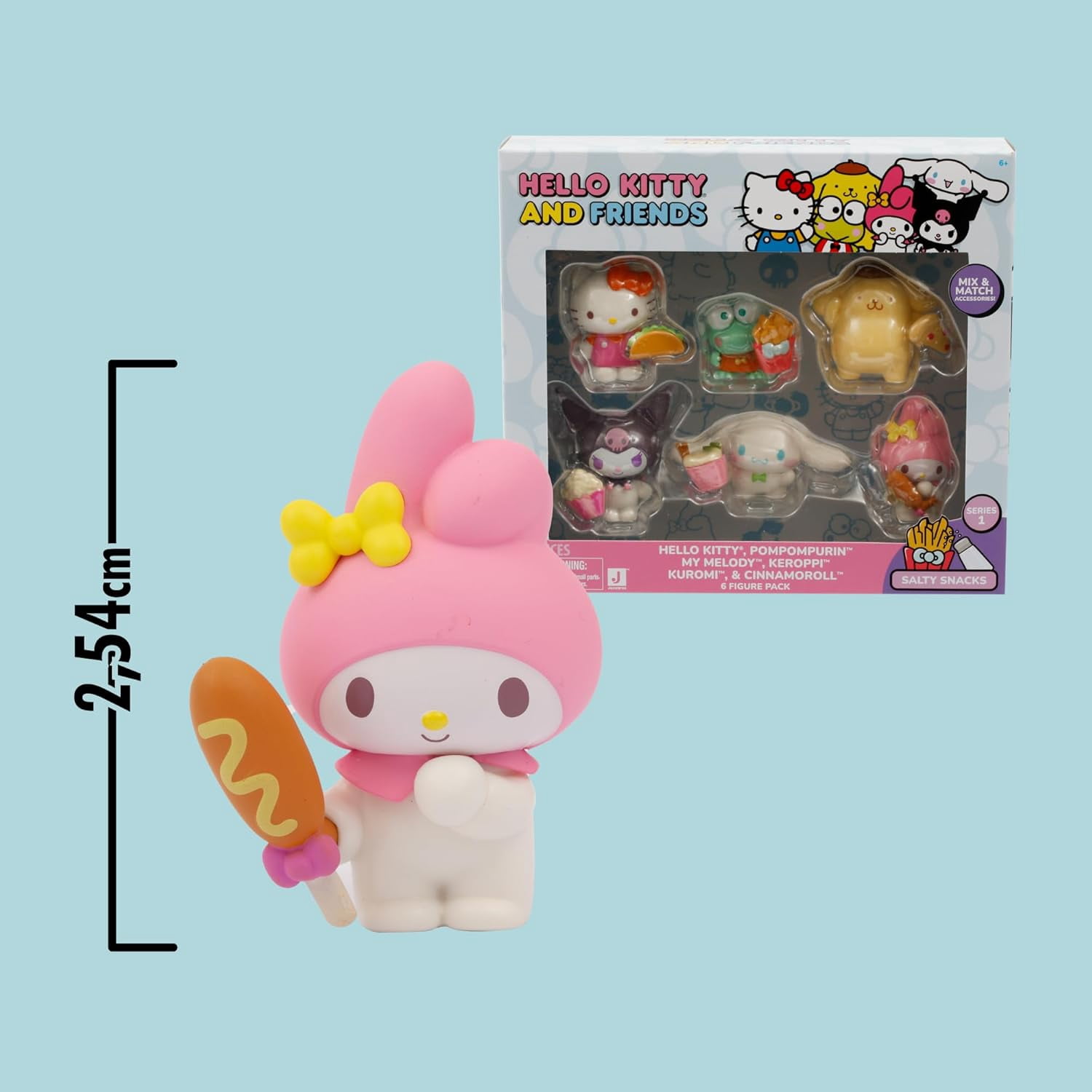 Hello Kitty 5 cm Figurenset – Set mit 6 Mini-Figuren in bezaubernden Designs, perfekt zum Spiel
