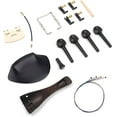 thumbnail image 5 of 4/4 Full Size Violin Accessories Kit Bridge, Tailpiece, Tuning Pegs, Tunners, Endpin, Tailgut, String and Chin Rest 1 Set Violin Parts & Accessories Ebony, 5 of 7