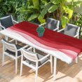 thumbnail image 2 of Red Ombre Waves Table Cloths for 8 Foot Rectangle Tables, Abstract Art Gradient Modern Patio Waterproof Elastic Fitted Tablecloths, Washable Rectangular Table Cover for Camping, 2 of 8