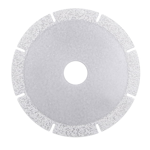 Discos de corte de diamante Uxcell de 4.5" con cortes para piedra, cerámica, vidrio 46 granos tono plateado