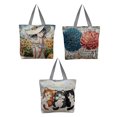 thumbnail image 1 of Bolso de lona con cremallera, bolso de viaje grande ecológico, adecuado para mujeres, 1 of 5