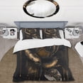 thumbnail image 2 of Designart "Elegant Black and Gold Rose III" Floral & Botanical Bedding Covert Set - Rose Black Floral Bed Set With 2 Shams, 2 of 6