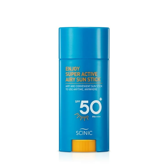 SCINIC Enjoy Super Active Airy Sun Stick SPF50+ PA++++ 0.53oz (15g) | Fuerte protección UV en cualquier momento y en cualquier lugar Luz de aire transparente | Cuidado de la piel coreano