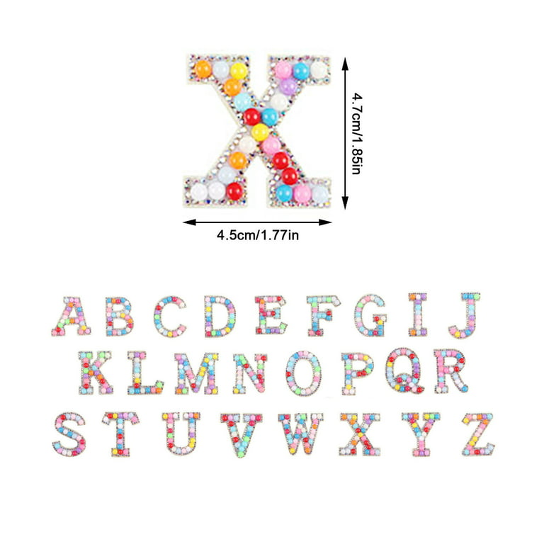 52 Pieces Glitter Rhinestone Alphabet Letter Stickers