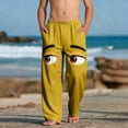 thumbnail image 2 of Boys Yellow Funny Cartoon Face 3D Print Sweatpants Soft Lounge Pants for Kids Comfortable Joggers Elastic Waistband with Pockets 4-14,Size 13 T, 2 of 9