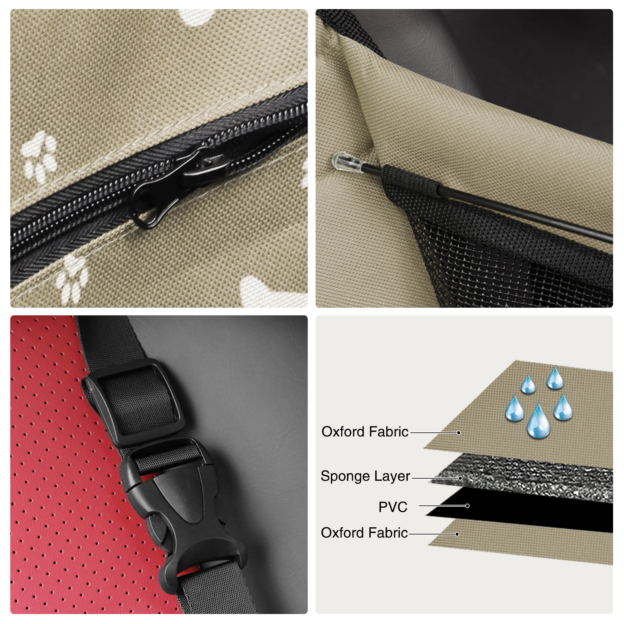 Unique Bargains Automotive Car Front Bucket Seat Cover Pet Booster Seats Protector Gray