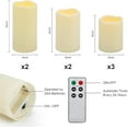 thumbnail image 6 of Aignis 12pcs Flameless LED Candles Battery Operated with 10-Key Remote Timer, Outdoor Indoor Waterproof Electric Lights, Warm Flickering Glow for Cozy & Romantic Home/Wedding/Holiday Décor, 6 of 10