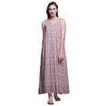 thumbnail image 1 of Bimba Robe de Nuit Maxi en Rayonne pour Femmes, Imprimée, Sans Manches, Robe de Nuit Maxi - S, 1 of 5