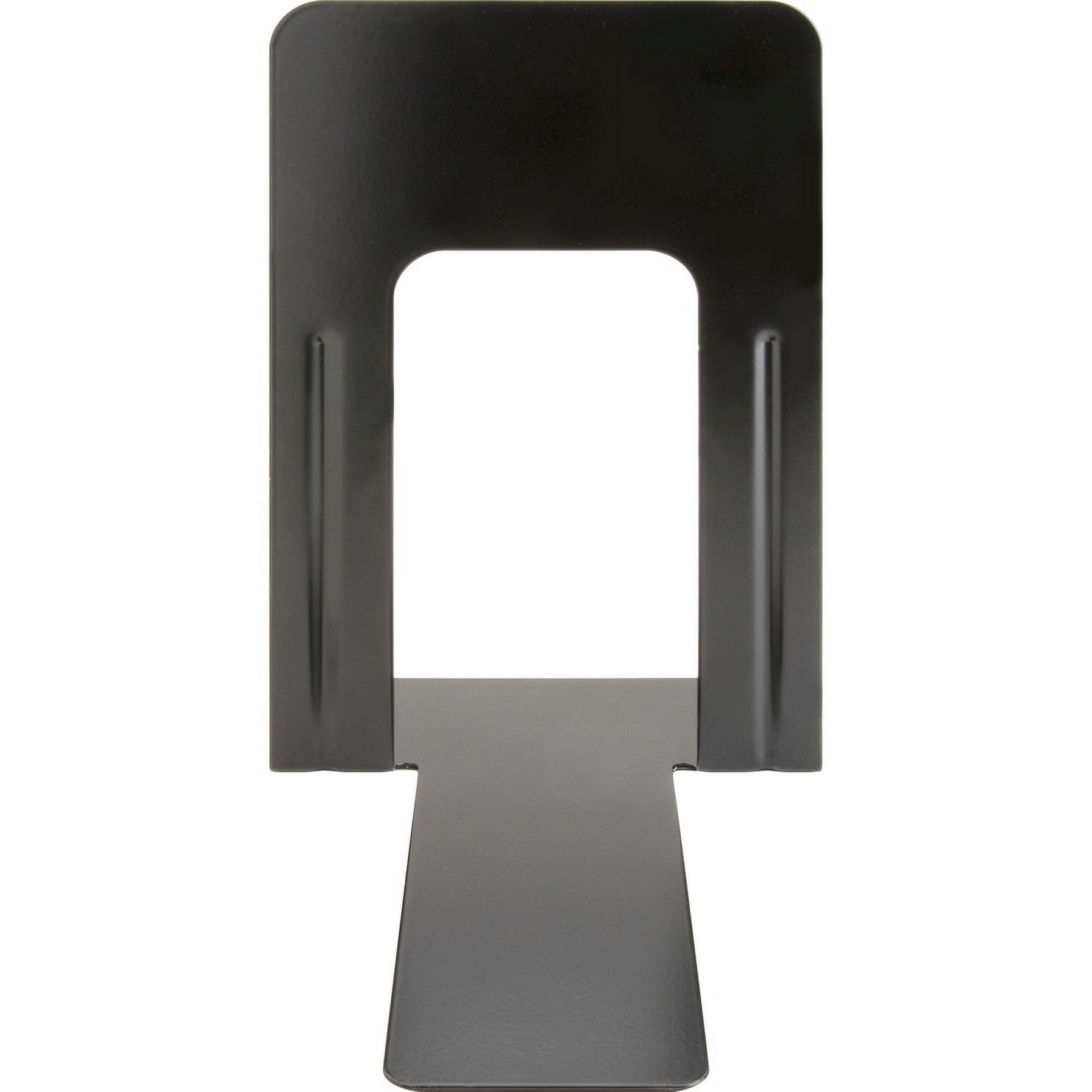Business Source Heavy-gauge Steel Book Supports - 8.5" Height X 9" Width X 6" Depth - Desktop - Black - Steel - 12 / Box