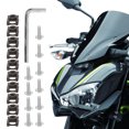 thumbnail image 3 of Powkky Motorcycle Windscreen Fairing Bolt Kit M6 Anodized Aluminum Replacement for KawasakiSilver, 3 of 10