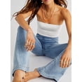 thumbnail image 5 of KelaJuan Women Fashion Flare Jeans Solid Color High Waist Stretch Denim Pants Spring Autumn Casual Slim Bell Bottoms Trousers, 5 of 6