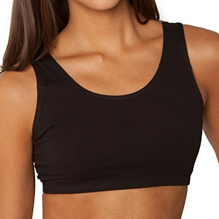 

Fruit of the Loom Women s Built Up Tank Style Sports Bra Black/White/Heather Grey 36
