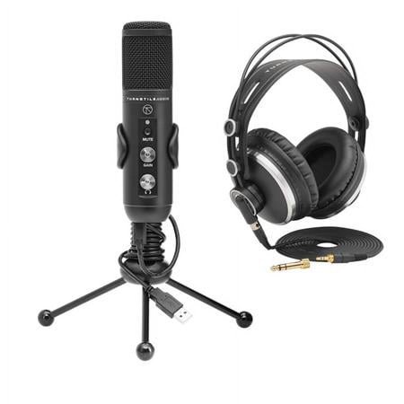 UPC: 0192223222649 | Platform Series TAP400 Cardioid USB Condenser Microphone with Passenger TAPH500 Pro Closed-Back Studio Monitoring Headphones