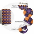thumbnail image 6 of Halloween Purple Shower Curtain Set ，Waterproof Fabric Shower Curtains Yellow Lattice Texture Shower Curtains for Bathroom,Bathroom Decor 72"x72", 6 of 6