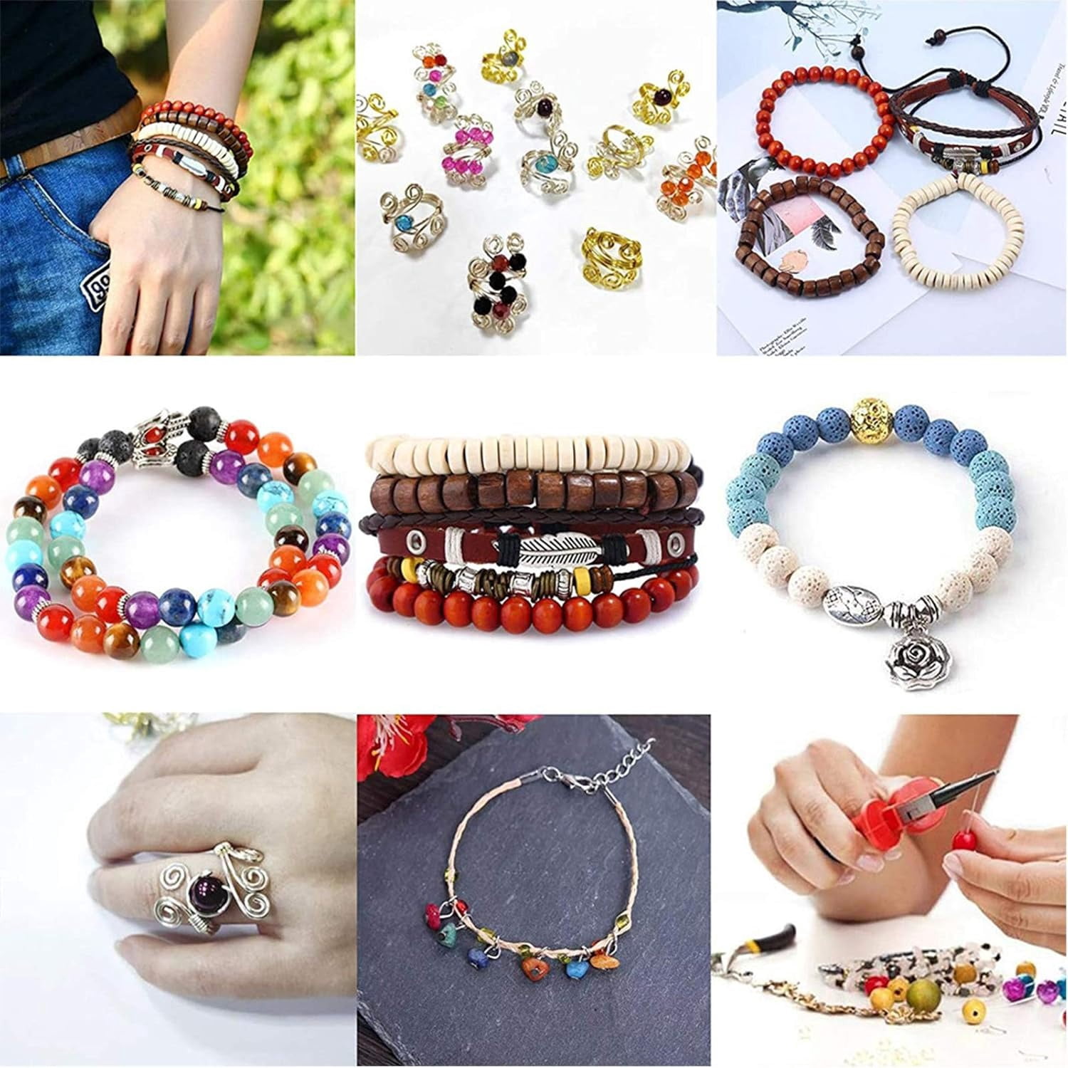 4658Pcs Jewelry Making Supplies with Assorted Beads Pliers