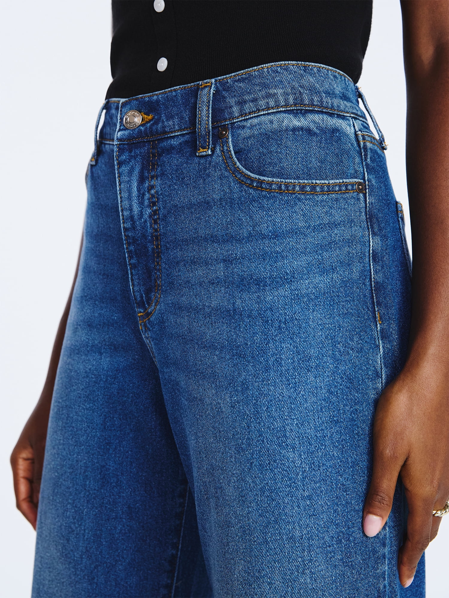 Scoop Women's Wide Leg Low Slung Jeans, 29" Inseam, Sizes 0-20