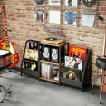 thumbnail image 4 of Gymax Support de Tourne-Disque avec Rangement pour Vinyles Présentoir avec 3 Étagères Brun Rustique, 4 of 10