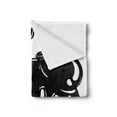 thumbnail image 2 of Sea Monster Soft Flannel Fleece Blanket, Hand Drawn Monochrome Illustration of a Lady with Octopus on Her Head, Cozy Plush for Indoor and Outdoor Use, 60" x 80", Charcoal Grey White, by Ambesonne, 2 of 5
