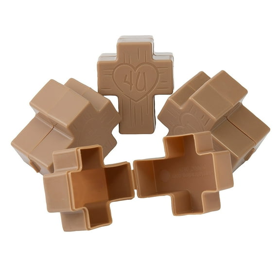 Fun Express 2 1/4" Cross-Shaped 4U Plastic Easter Eggs - 12 Pc.