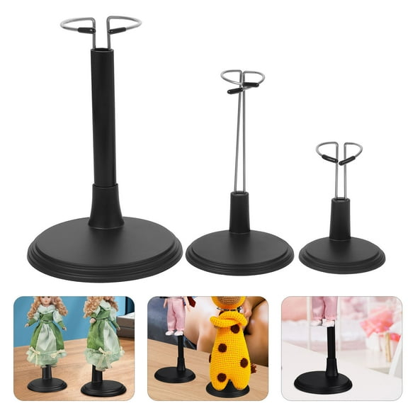MLINS 3pcs Tabletop Doll Stands Plush Doll Fixing Stand Adjustable Doll Standing Bases