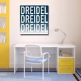 thumbnail image 2 of Crafted Creations Dreidel Hanukkah Canvas Wall Art - 20" x 20" - Navy Blue and White, 2 of 2