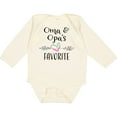 thumbnail image 3 of Inktastic Oma and Opa's Favorite- Heart Grandchild Boys or Girls Long Sleeve Baby Bodysuit, 3 of 5