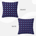 thumbnail image 3 of ZICANCN America Patriotic Red White Blue Stars Decorative Throw Pillow Covers, Bed Couch Sofa Decorative Knit Pillow Covers for Living Room Farmhouse, 26"x26", 3 of 8