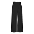 thumbnail image 3 of Generic Wide Leg Capri Pants for Women High Waisted Linen Flowy Pleated Capris Cropped Trousers Pants Dressy Casual, 3 of 6