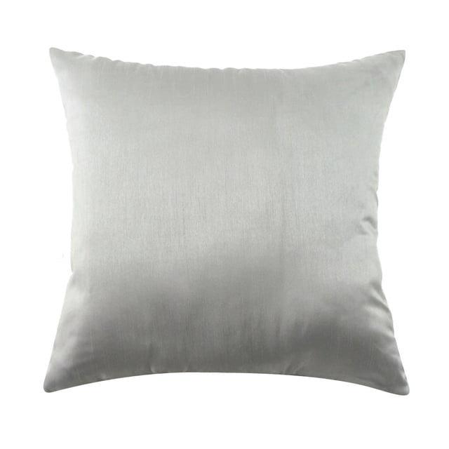 Funda de cojín para sofá de terciopelo supersuave y acogedor de color liso, gris plateado_50x50cm Astilla Gris_50x50cm
