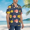 thumbnail image 5 of Daiia Cute Puffer Fish Hawaiian Shirt for Men Gentle Cotton Regular Short Sleeve Casual-Small, 5 of 9