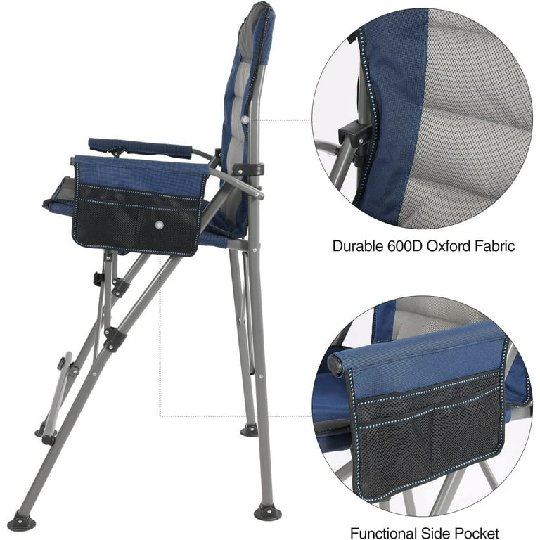 Heavy Duty Fishing Chairs 4 Legs Adjustable Height, Portable