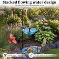 thumbnail image 4 of Grusce Hanging Solar Bird Bath Fountain, Solar Power Outdoor Water Fountain with Cascading Water Decorative for Garden Yard Patio, 4 of 11