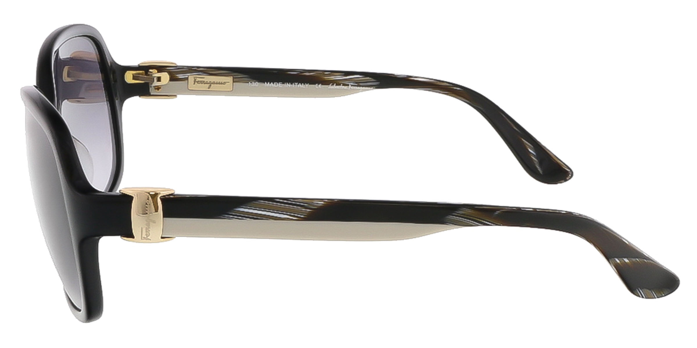 Salvatore Ferragamo サングラス SF606SA ブラック Salvatore Ferragamo SF606S 001 Black Rectangular sunglasses