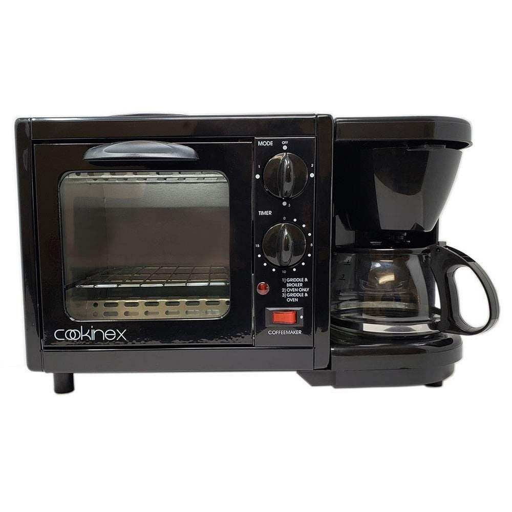 3 in 1 Breakfast Maker Station 500W 5L With 650W 4 Cup Espresso Coffee
