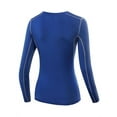 thumbnail image 2 of Women Compression Quick-Dry T-shirts Long Sleeve Activewear Tight Fitness Yoga Tops, 2 of 2