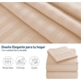 thumbnail image 4 of Juego de Sabanas Matrimoniales Bluelander, Diseño de Rayas, Beige, 4 of 5
