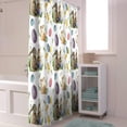 thumbnail image 6 of Easter Shower Curtain Watercolor Bunny Chicken Shower Curtains for Bathroom Decor Easter Eggs Spring Flowers Bath Curtains Sets for Spring Easter Bathroom Decor Fabric Waterproof Small Stall 36" X 72", 6 of 6