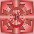 thumbnail image 1 of Ahgly Tapis d'Intérieur Lavable en Machine Carré Rouge, 6 Pieds Carré, 1 of 7